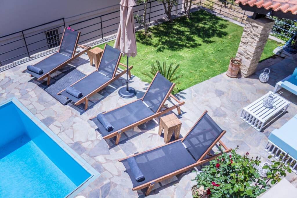 Villa Ventus, 40Sqm Private Pool & Hot Tub! Roussospítion 외부 사진
